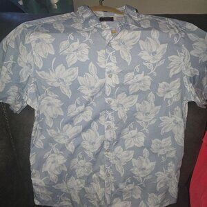 Untuckit Men's Hawaiian print button-down short-sleeved Large